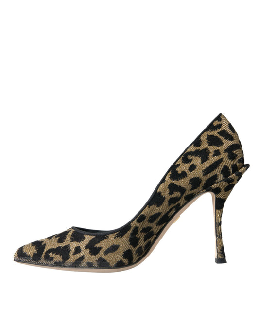 Dolce & Gabbana Leopard Pumps – Eksklusive hæler i sort og gull