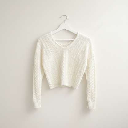 Kort rutete jumper – Trendy, feminin og komfortabel