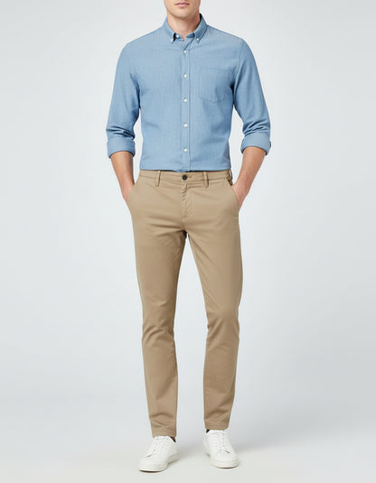 Herre Chinos i French Terry Beige