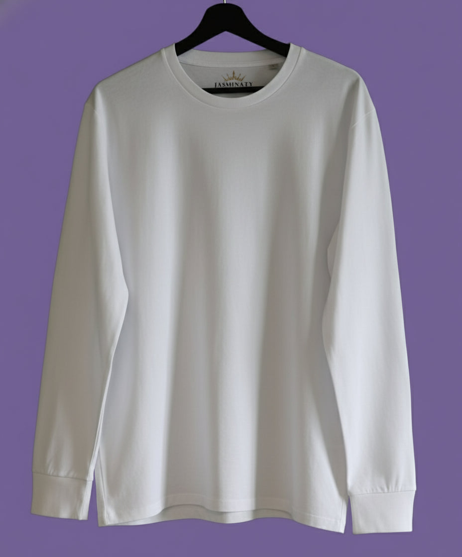 Langermet topp i bomull – Komfort, Kvalitet og Bærekraft