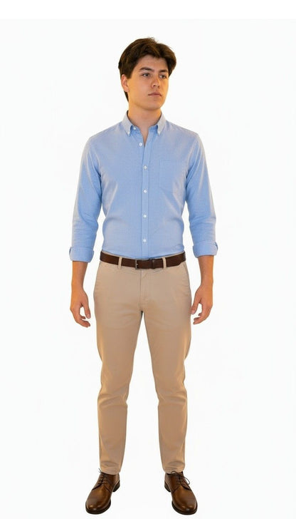 Herre Chinos i French Terry Beige