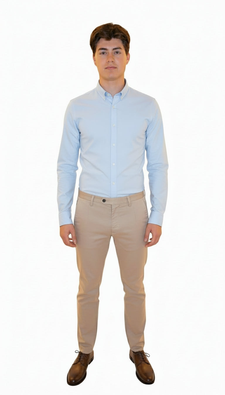 Herre Chinos i French Terry Beige