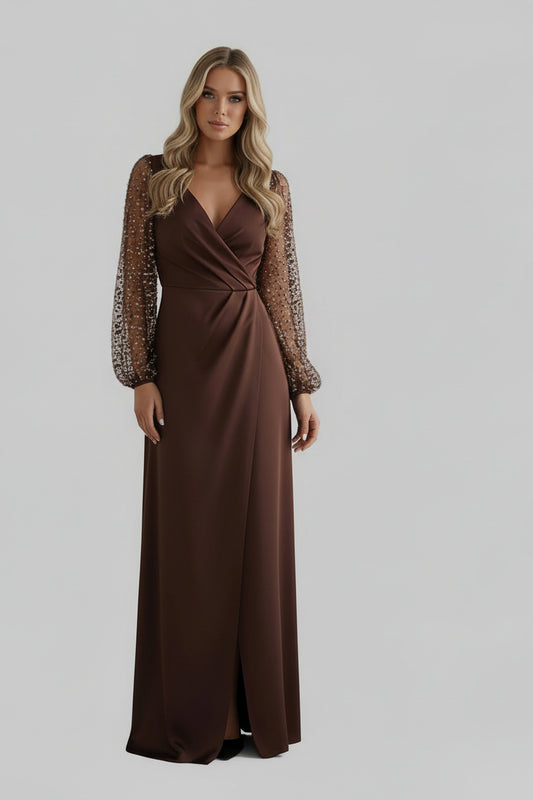  Long dress model 220832 Bicotone 