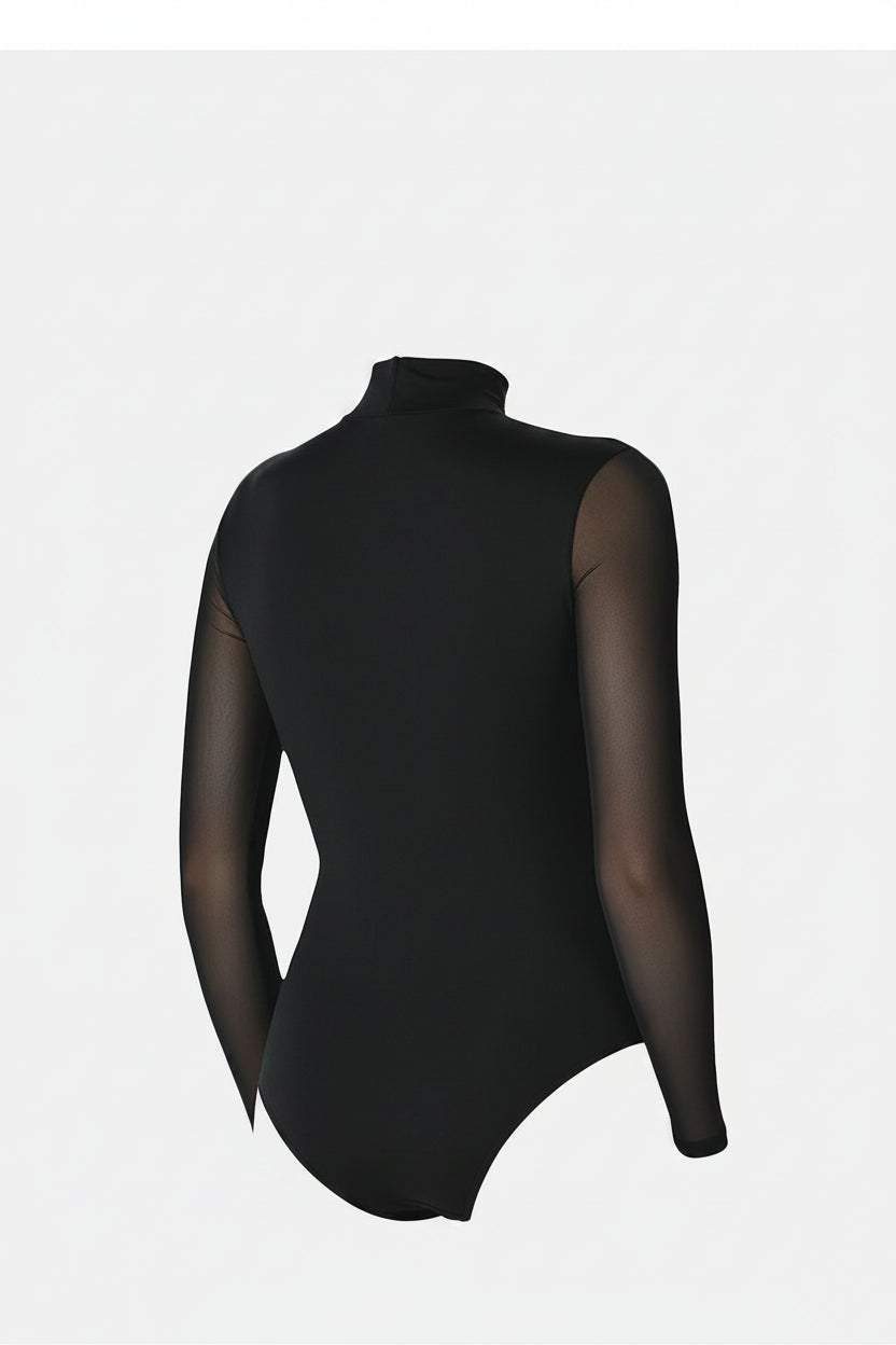 Shapewear Body med lange gjennomsiktige ermer