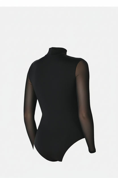 Shapewear Body med lange gjennomsiktige ermer